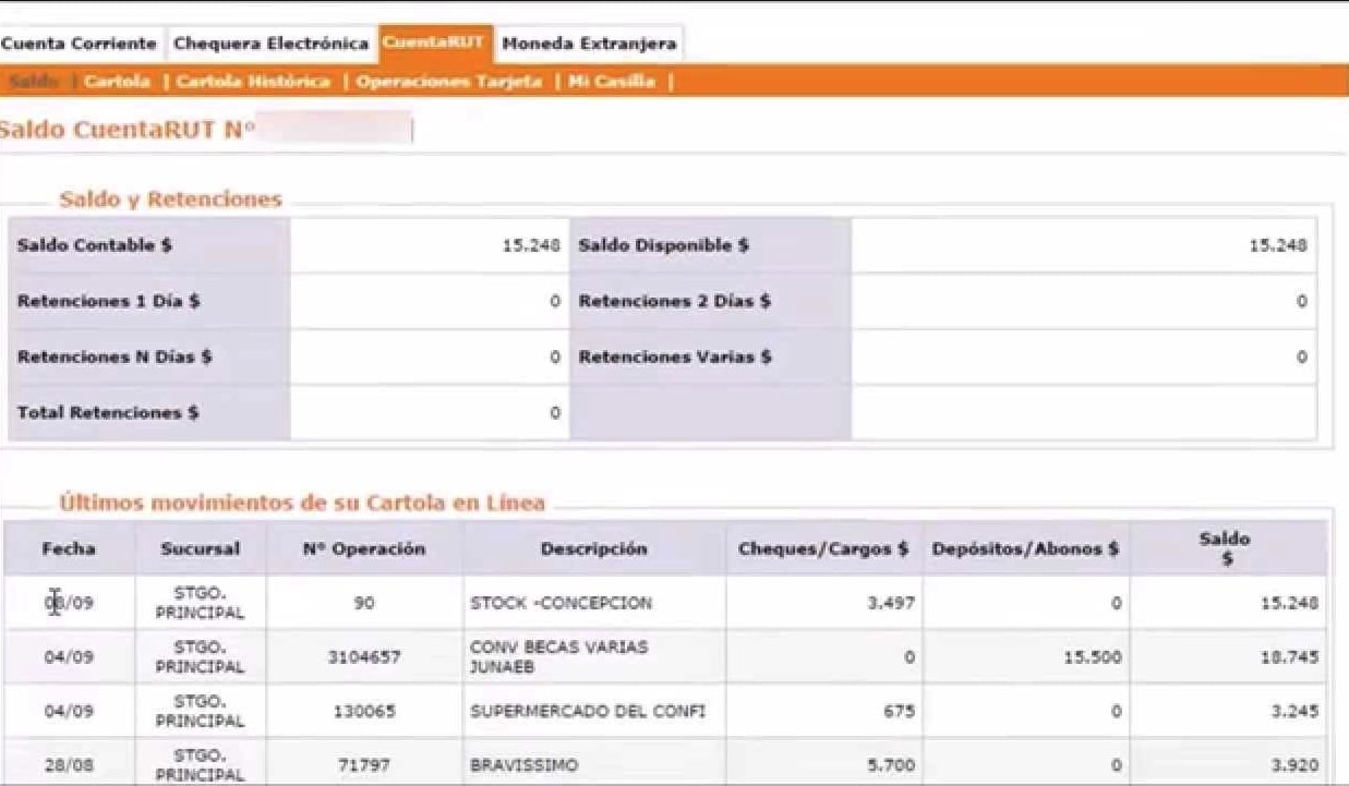 ¿Cómo saber quién deposito en mi cuenta RUT?